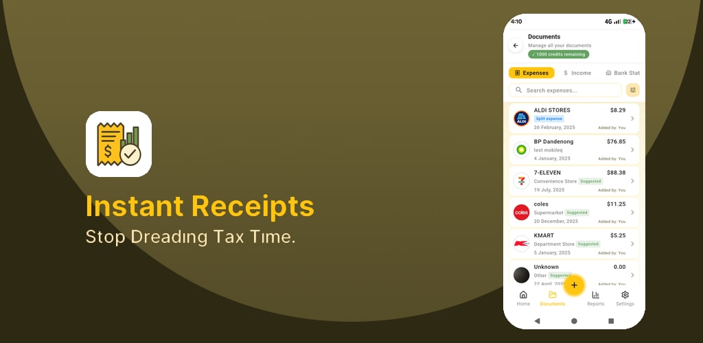 INSTANT RECEIPTS PTY LTD banner